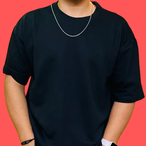 Plain Black Oversized T-Shirt fir Men