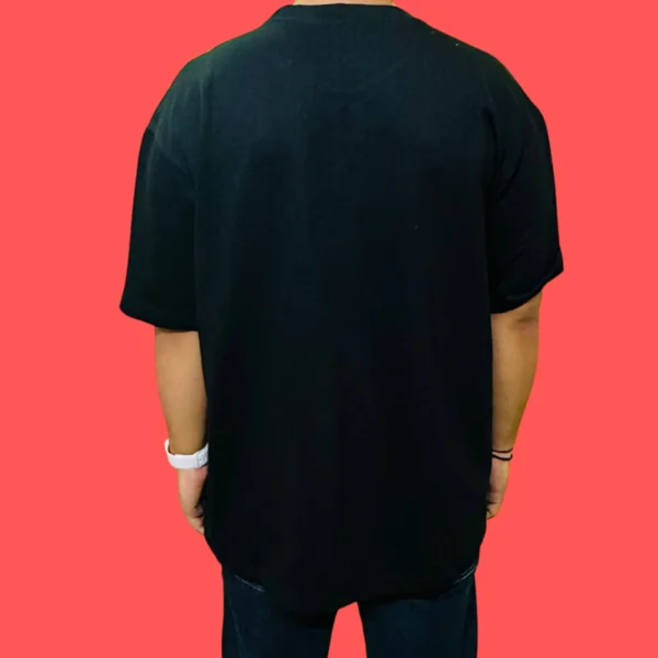 107 Men's Plain Black Oversized Tshirt