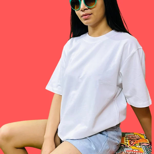 Plain White Oversized Tshirt for Women Plain White Oversized Tshirt for Women