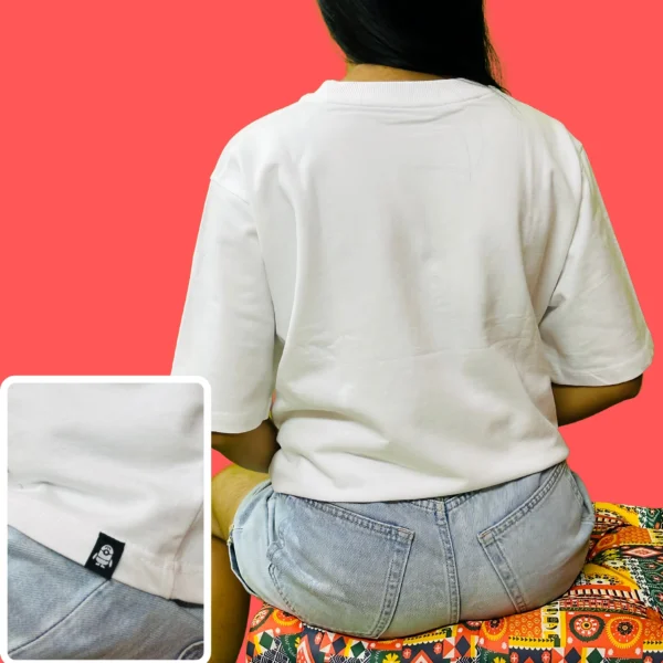 115 Women's Plain White Oversized T-Shirt