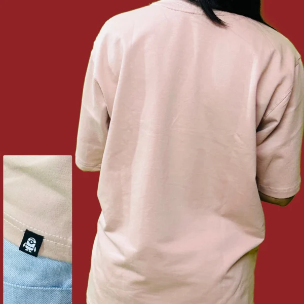 122 Women's Cool Beige Plain Oversized T-Shirt