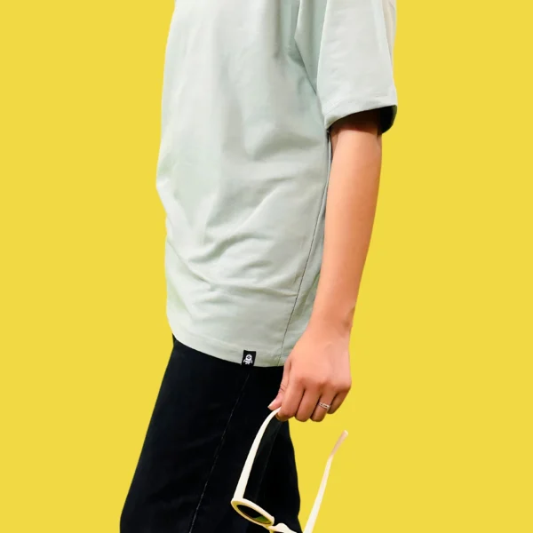 124 Women's Mint Green Plain Oversized T-Shirt