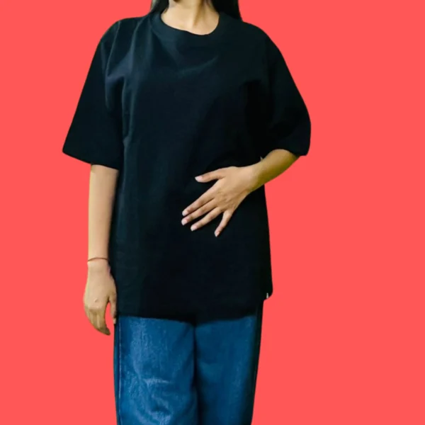 Plain Black Oversized Tshirt for Women Plain Black Oversized Tshirt for Women