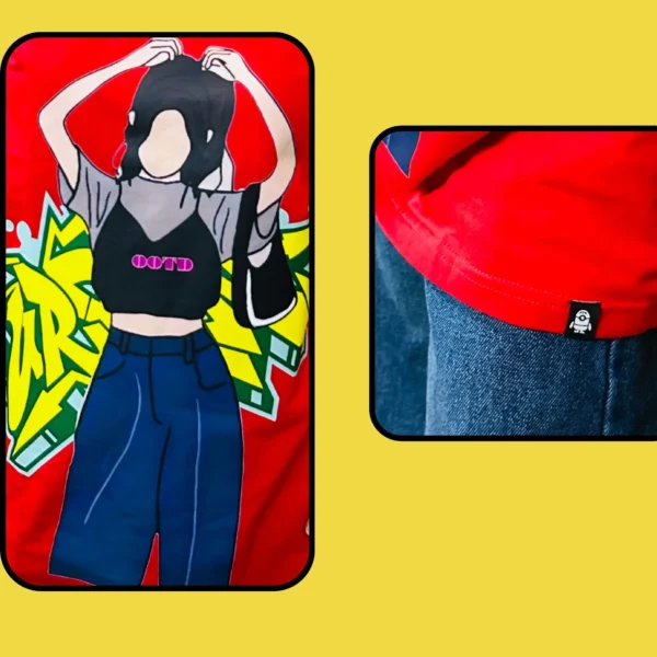 20_OOTD Women’s Red Oversized T-Shirt Fashionista_s Choice for Stylish Comfort (1) OOTD Women’s Red Oversized T-Shirt