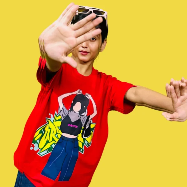 20_OOTD Women’s Red Oversized T-Shirt Fashionista_s Choice for Stylish Comfort (2) OOTD Women’s Red Oversized T-Shirt
