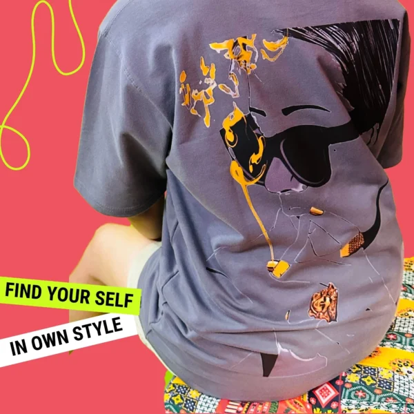28_Women’s Grey Graphic Printed Oversized T-Shirt. Elevate Your Style with Fashionable Comfort (4) Women’s Grey Graphic Printed Oversized T-Shirt