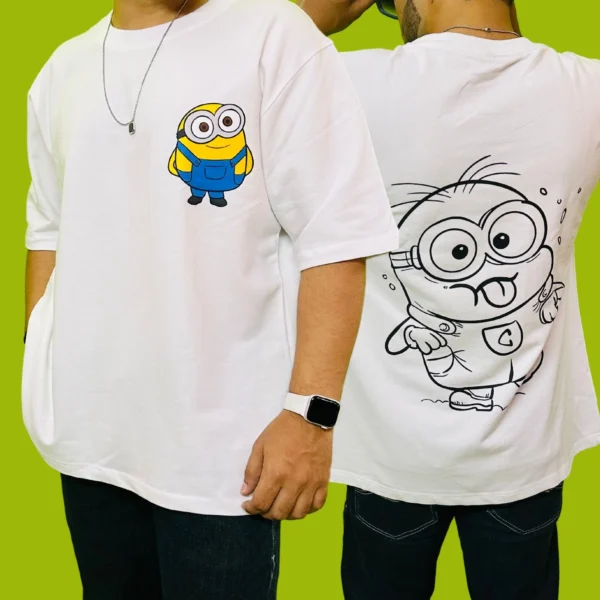 34_Men’s Minions White Oversized T-Shirt. Elevate Your Style With This Must-Have Trendy Tee (2) Men’s Minions White Oversized T-Shirt