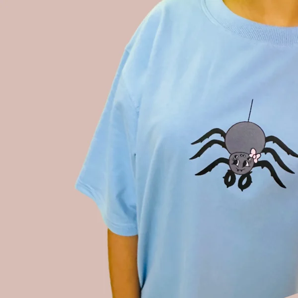 37.___ Spider Women’s Blue Oversized T-Shirt.......... “Fashionable Streetwear Women’s Tee.” jpg3 Spider Women’s Blue Oversized T-Shirt