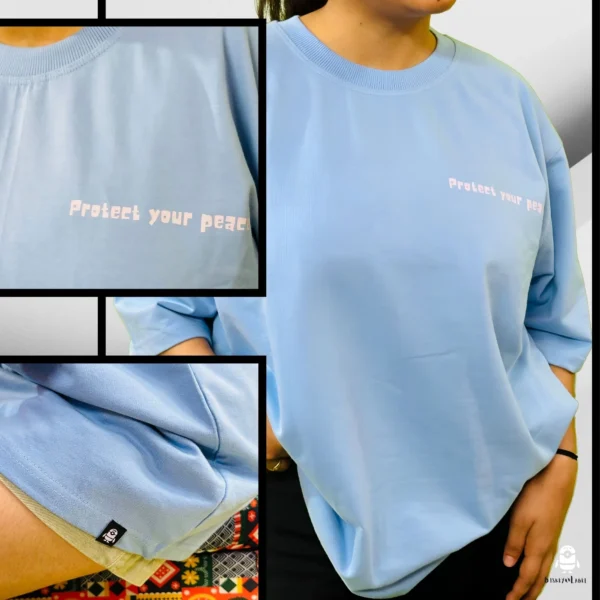 4_Women’s Protect Your Peace Oversized T-Shirt. Blue Tee for Women (1) Womens Protect Your Peace-Oversized T-Shirt