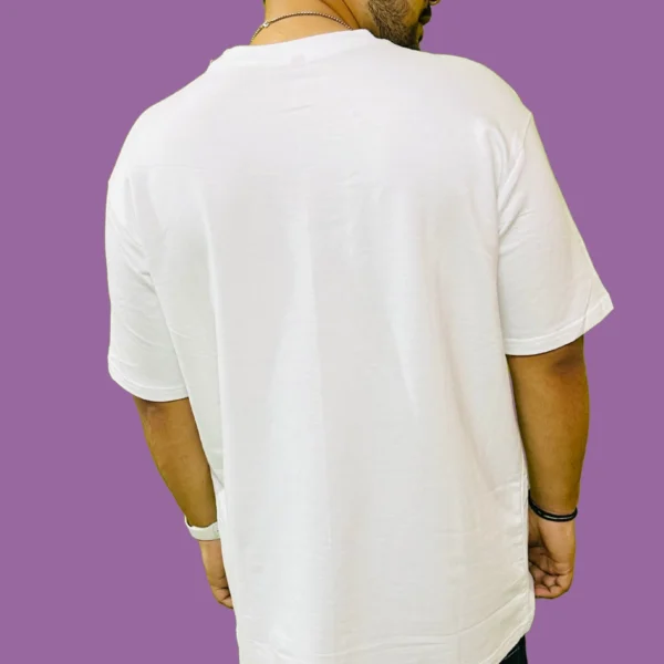 51_Men’s White Plain Oversized T-Shirt. Elegant Tee for Versatile Wear (1) Men’s White Plain Oversized T-Shirt
