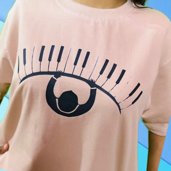 55_Women’s Beige Graphic Oversized T-Shirt. Classic Tee For Everyday Comfort (3) Women’s Beige Graphic Printed Oversized T-Shirt