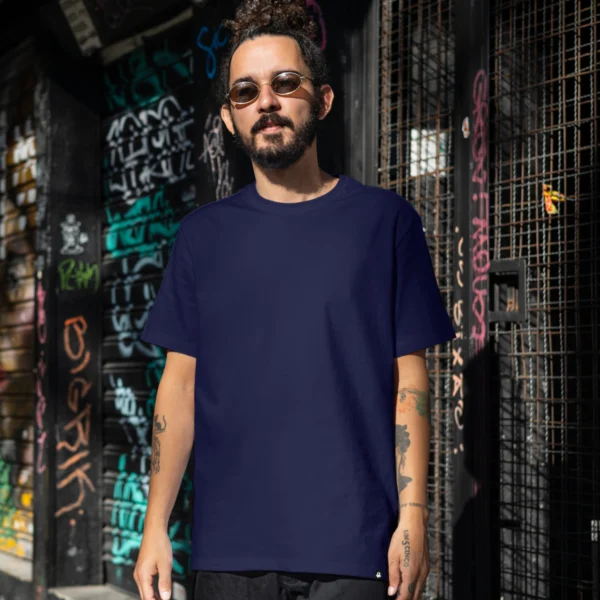 8._ Men’s Plain Navy Blue Regular T-Shirt....... “Make Every Day Remarkable with Our Regular Tee_ jpg Mens Plain Navy Blue Regular T-Shirt