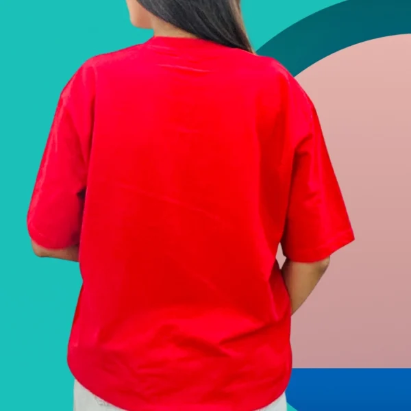 VOGUE Red Graphic Oversized T-Shirt for Women VOGUE Red Graphic Oversized T-Shirt for Women