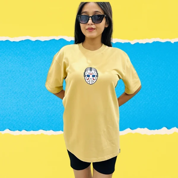 Women's Warm Beige Graphic Oversized T-Shirt Women's Warm Beige Graphic Oversized T-Shirt