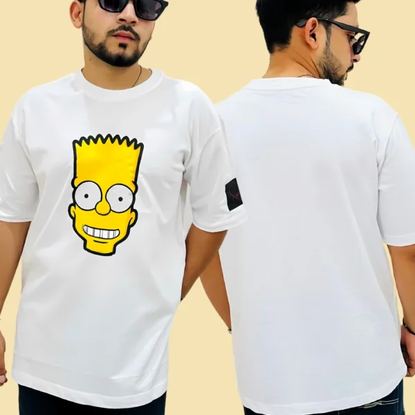 Men's White Simpson Oversized T-shirt Men's White Simpson Oversized T-Shirt
