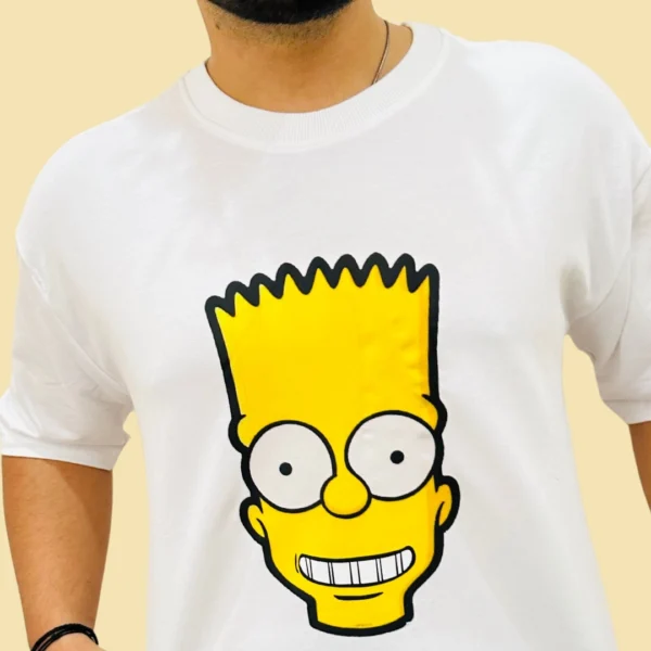 Men's White Simpson Oversized T-shirt Men's White Simpson Oversized T-Shirt