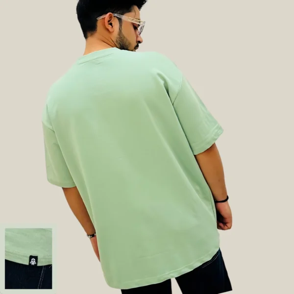 VOGUE Sage Green Graphic Oversized T-Shirt for Men VOGUE Sage Green Graphic Oversized T-Shirt for Men
