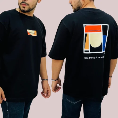 Updated Simplicity Men's Black Oversized T-Shirt