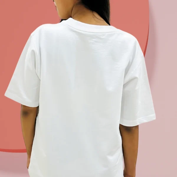 FUN AND GROOVE White Oversized T-Shirt for Women FUN AND GROOVE White Oversized T-Shirt for Women