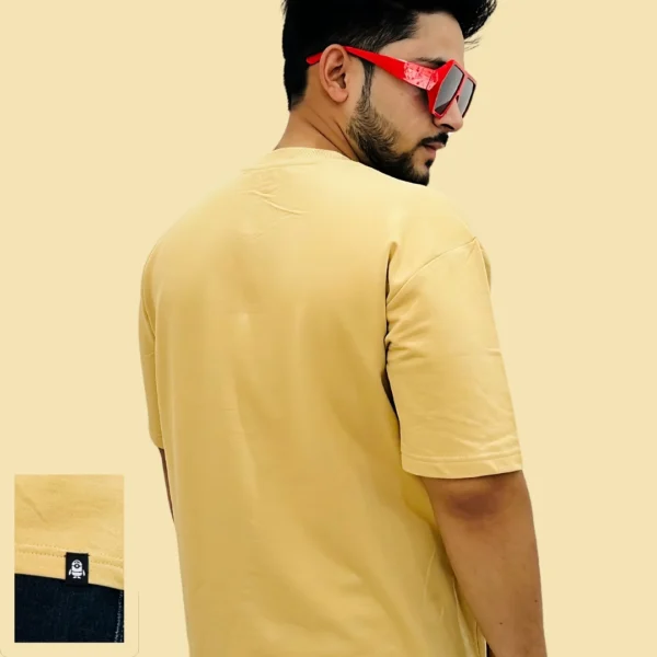 Men's Warm Beige Graphic Oversized T-Shirt Men's Warm Beige Graphic Oversized T-Shirt