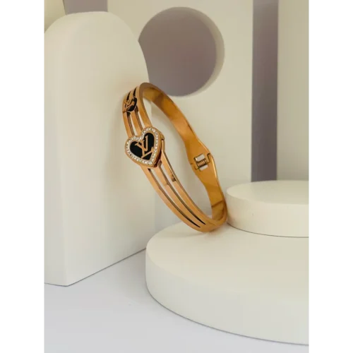 Elegant Gold Plated Love Bangle