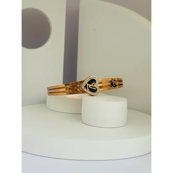 Elegant Gold-Plated Love Bangle