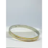 Elegant Dual-Tone Stainless Steel Bangle – Gold & Silver Finish-Jewelry for Women